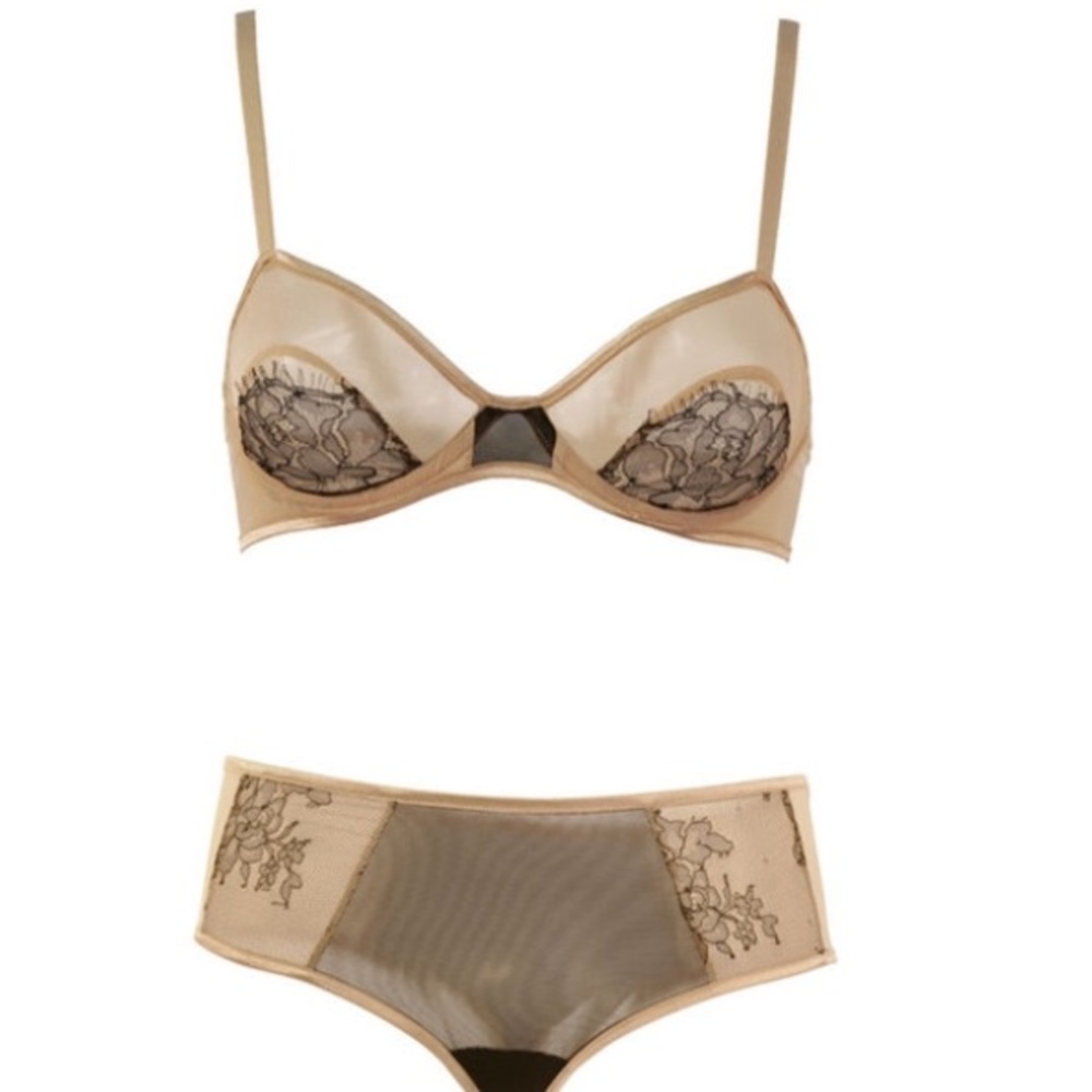 Lascivious Ana Black Nude Underwire Lace Bra 34B
